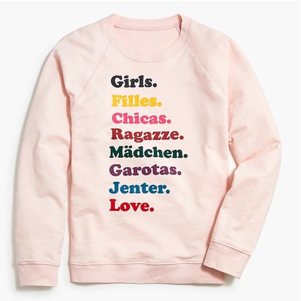 J.Crew x Girl's Inc "Girl" sweatshirt